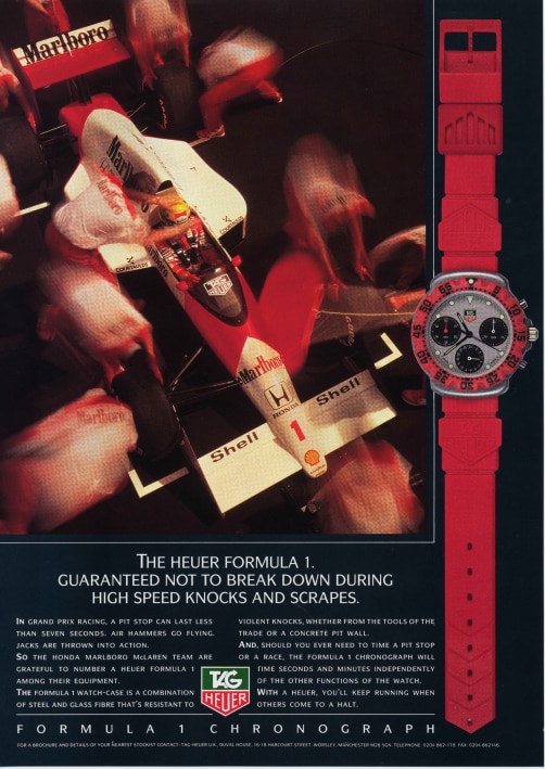 Tag Heuer Men's Formula 1 Professional 200 meters Chrono Watch CA1212-1  vintage 