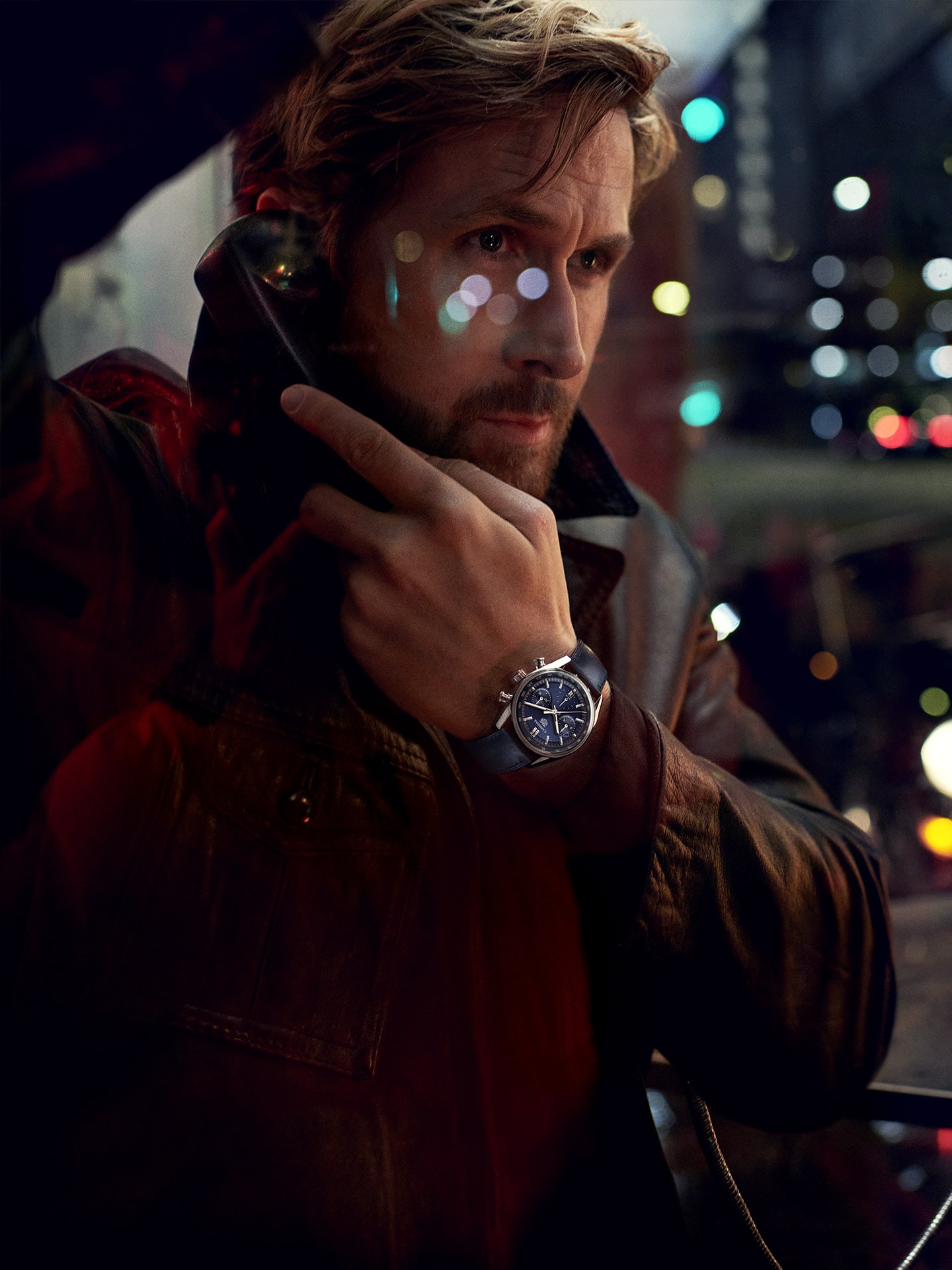 Ryan Gosling The Chase for Carrera Leather Jacket