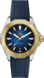 TAG Heuer Aquaracer   Blau Kautschuk Edelstahl und Gold Blau