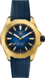 TAG Heuer Aquaracer  Blau Kautschuk Massives 18 K 3N Gelbgold Blau