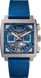 TAG Heuer Monaco Blau Kautschuk & Leder Titan Blau