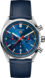 TAG Heuer Carrera Blau Leder Edelstahl Blau