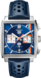 TAG Heuer Monaco  Blau Leder Edelstahl Blau