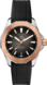 TAG Heuer Aquaracer   Schwarz Kautschuk Edelstahl und Gold Schwarz