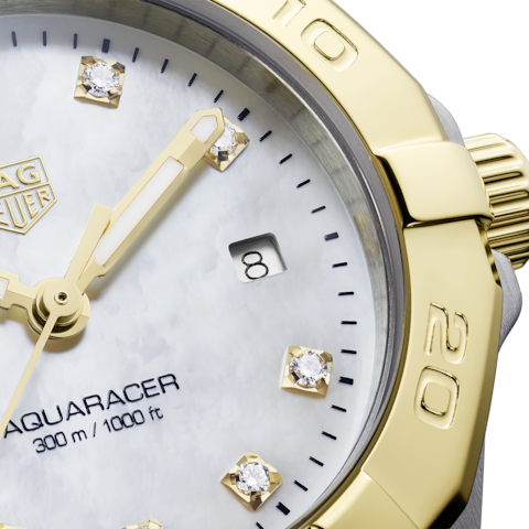 TAG Heuer Aquaracer Rose Gold & Steel Watch 27mm 525-266