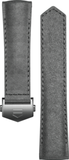 Bracelet en cuir gris Calibre E4 42MM