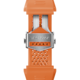 Bracelet en caoutchouc perforé orange Calibre E4 45mm