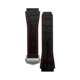 Armband aus schwarzem Kautschuk mit roten Akzenten Calibre E3