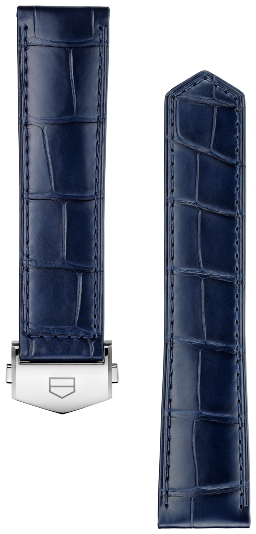 Bracelet en cuir d'alligator bleu TAG Heuer Carrera 42MM