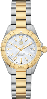 tag heuer link gold watch