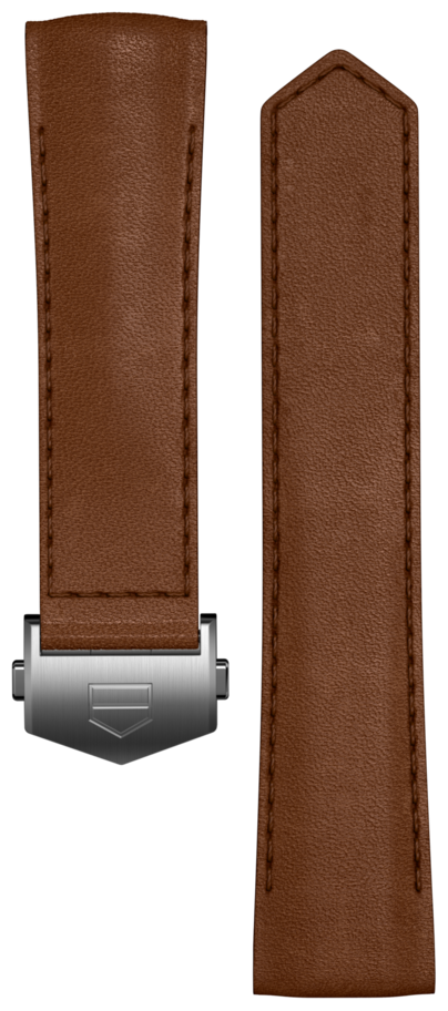 Bracelet en cuir brun Calibre E4 42MM