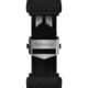 Cinturino bi-materiale in pelle nera Calibre E4 45mm