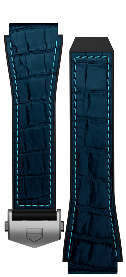 Bracelet en caoutchouc bleu Calibre E3 45MM