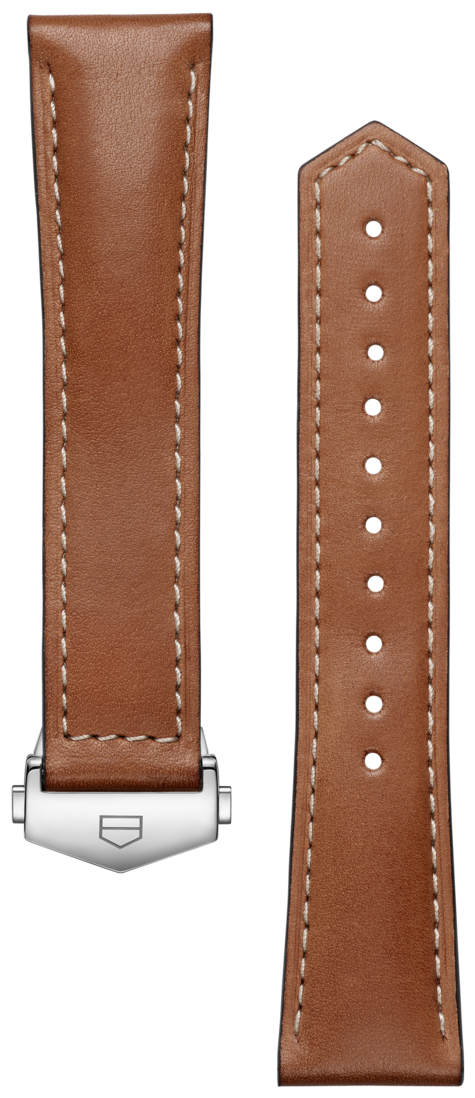 TAG HEUER CARRERA 36MM BROWN LEATHER STRAP 