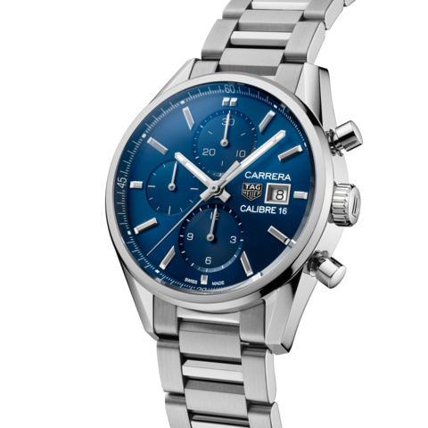  Tag Heuer Carrera Chronograph Automatic Blue Dial
