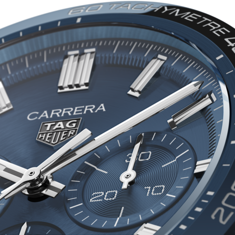 TAG Heuer Carrera 02 Blue Sport Chronograph Watch - 44mm