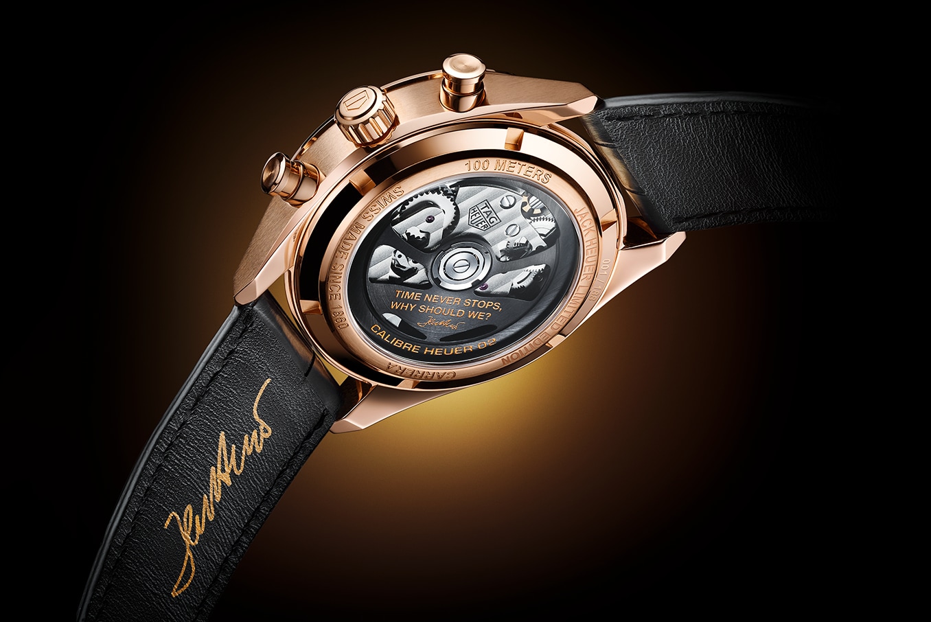 TAG Heuer Unveils Carrera Chronograph Jack Heuer Birthday Gold