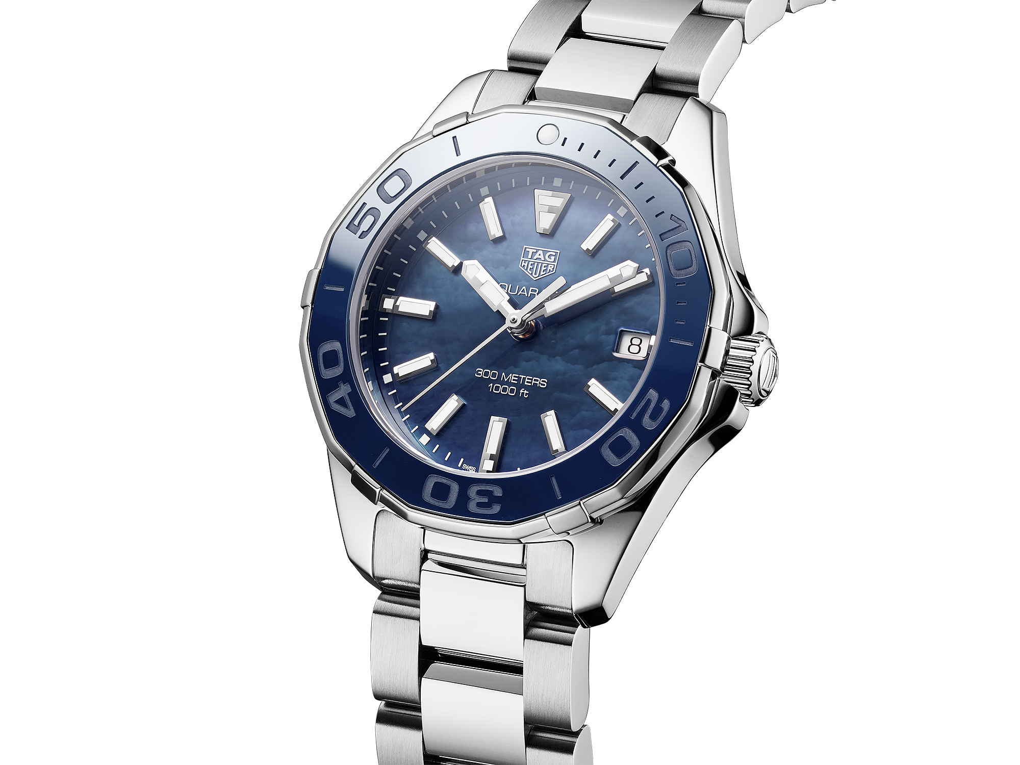 45mm Tag Heuer Aquaracer Calibre 5 Automatic Blue Dial & Rubber Watch –  Sumpters Jewelry