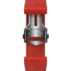 Armband aus rotem Kautschuk Calibre E4 42 mm