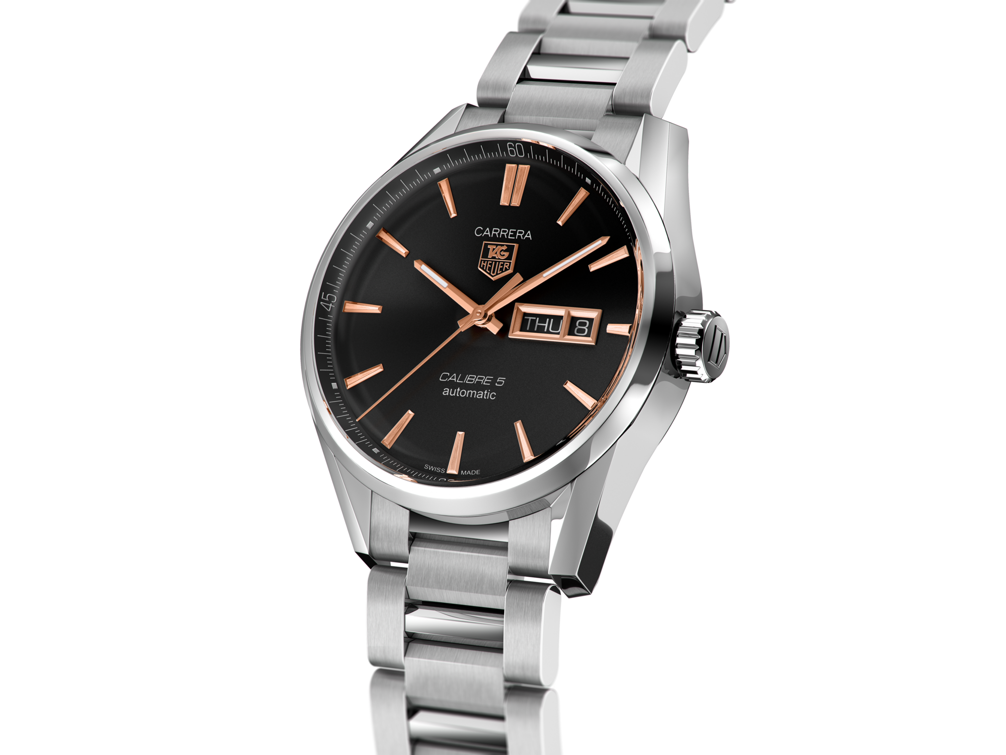 Tag Heuer Carrera Stainless Steel & Rose Gold Men's Watch