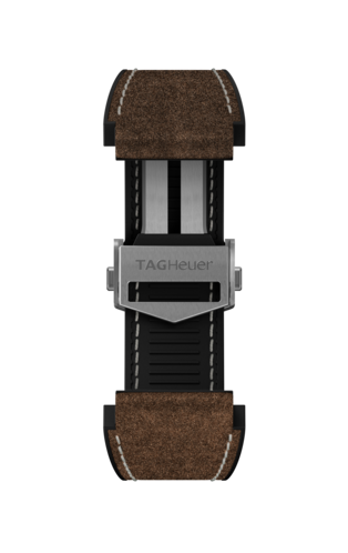 Bracelet en cuir bi-matière marron Calibre E4 de 45 mm 