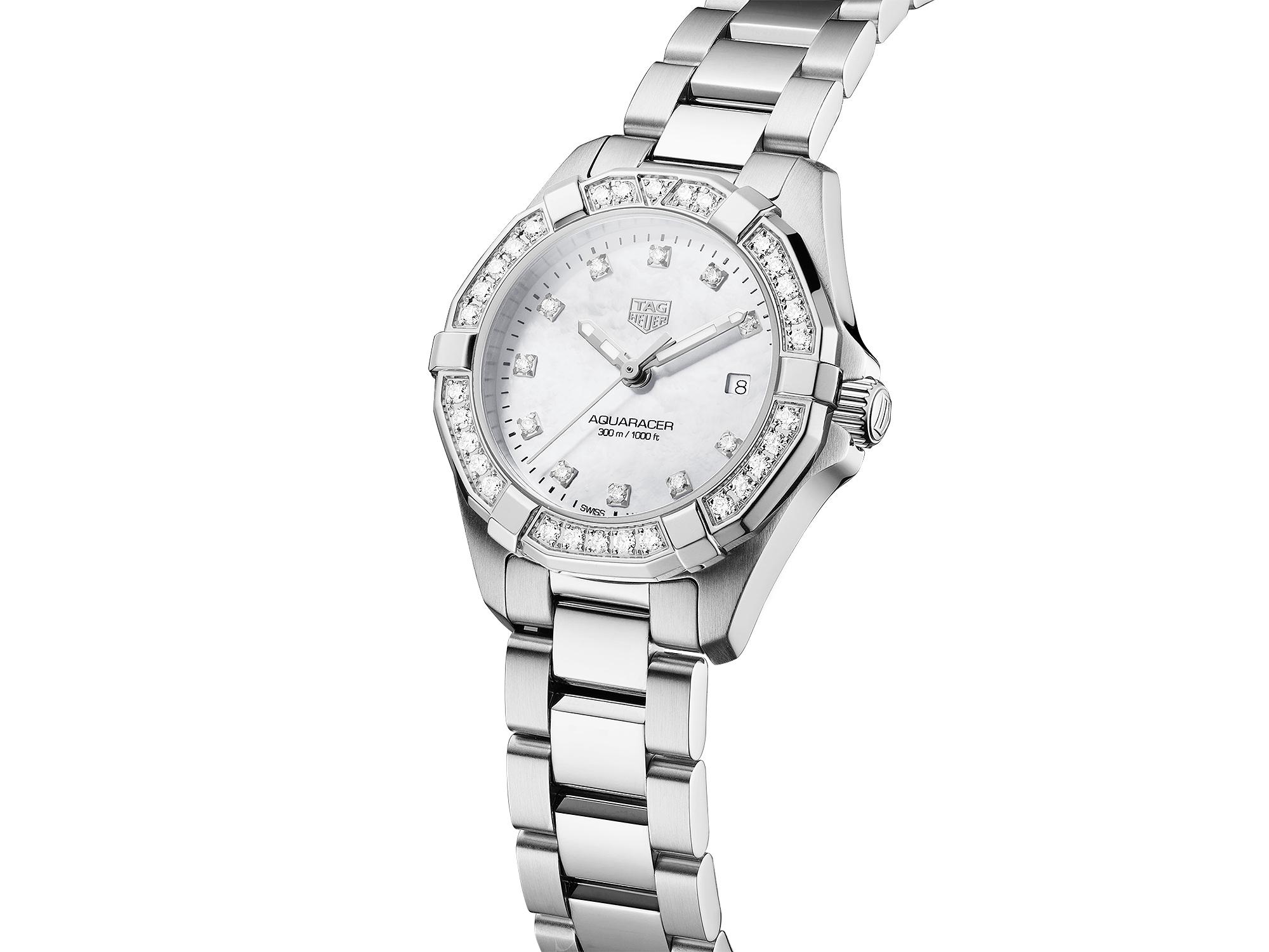 TAG Heuer Aquaracer Quartz Ladies Mother of Pearl Steel Watch