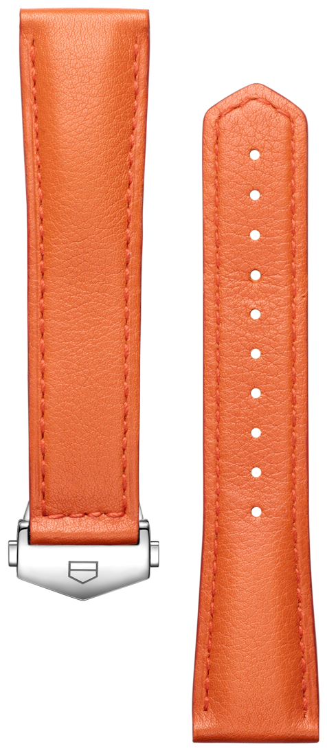 Bracelet en cuir orange TAG Heuer Carrera 36MM