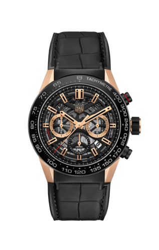 Tag Heuer Carrera Automatic Chronograph Steel & Gold Dial Black
