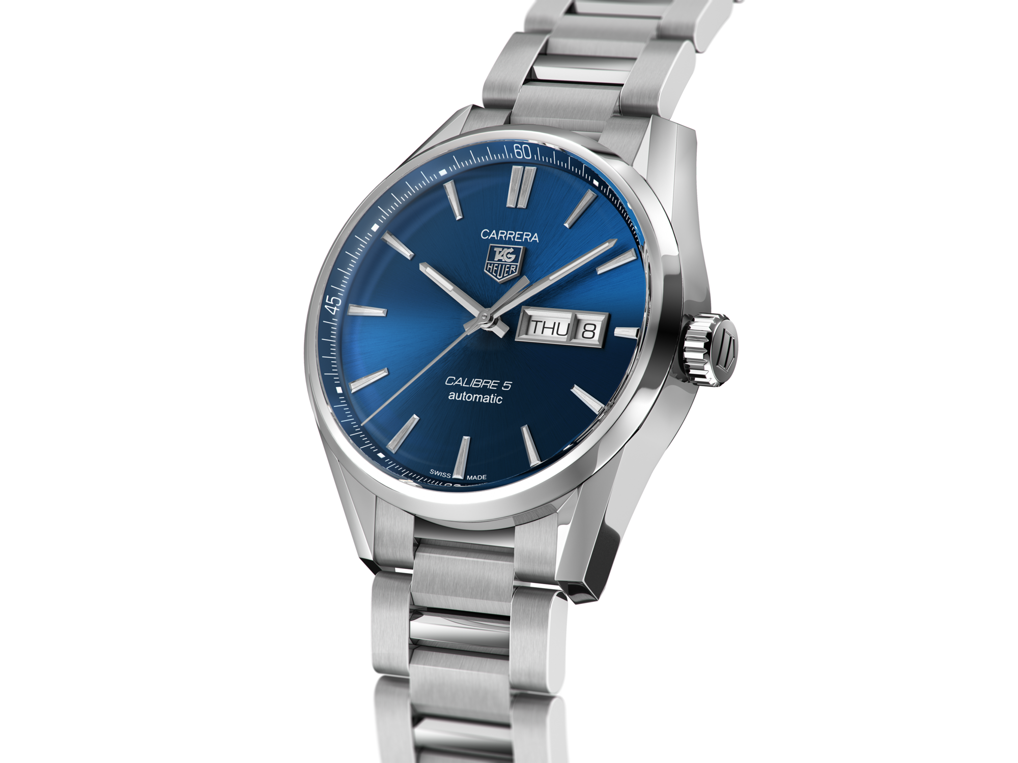 tag heuer carrera day date blue