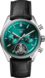 TAG HEUER CARRERA  Black Alligator Steel Green