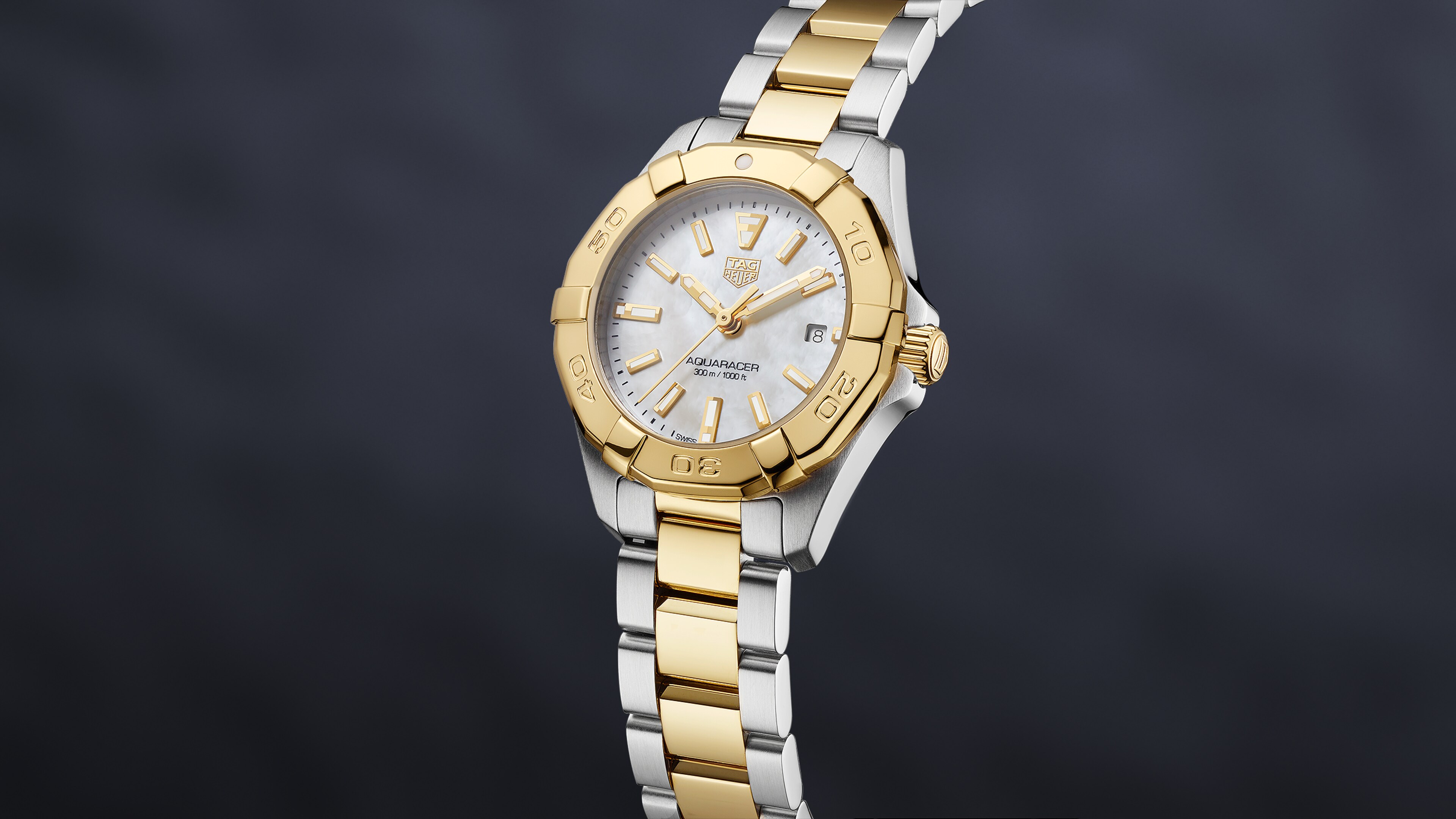 Tag Heuer Aquaracer White Mother of Pearl Dial Ladies Watch WBD1420.BB0321