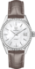 TAG Heuer Carrera Marrón Piel de cocodrilo Acero Blanco