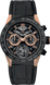 TAG Heuer Carrera Negro Caucho y piel de cocodrilo Titanio y oro Negro