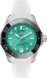 TAG Heuer Aquaracer Blanc Caoutchouc Acier Bleu Turquoise